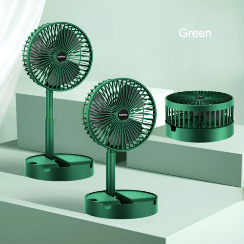 Compact Mini Foldable Multifunctional USB Rechargeable Fan with 3-Speed Wind, 180° Adjustable Angle and Ultra-Quiet Operation - Image 2