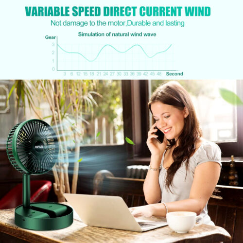 Compact Mini Foldable Multifunctional USB Rechargeable Fan with 3-Speed Wind, 180° Adjustable Angle and Ultra-Quiet Operation - Image 7
