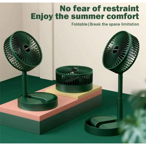 Compact Mini Foldable Multifunctional USB Rechargeable Fan with 3-Speed Wind, 180° Adjustable Angle and Ultra-Quiet Operation - Image 9