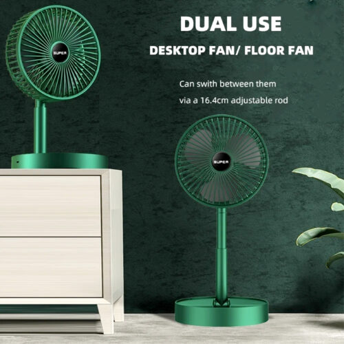 Compact Mini Foldable Multifunctional USB Rechargeable Fan with 3-Speed Wind, 180° Adjustable Angle and Ultra-Quiet Operation - Image 13