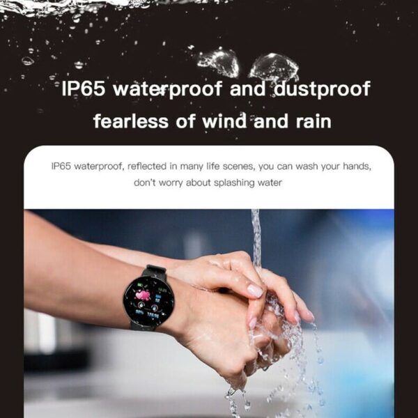 D18 Heart Rate Blood Pressure Smartwatch Color Screen Fitness Tracker Smart Watch IP65 Waterproof - Image 3