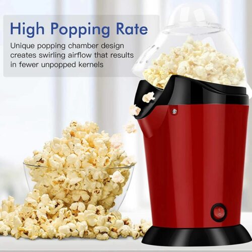 Popcorn Maker Hot Air Popcorn Popper 1200W With Measuring Cup Oil Free Home Party Corn Machine - Image 3