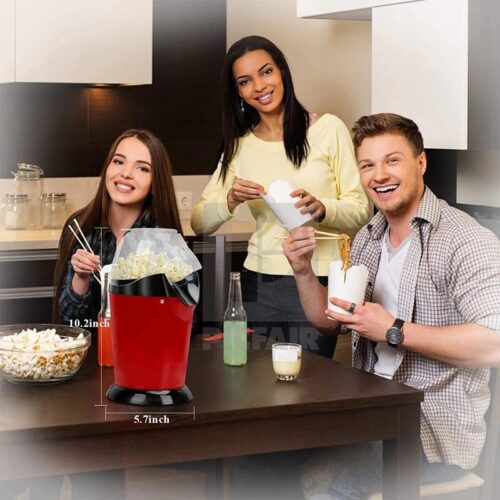 Popcorn Maker Hot Air Popcorn Popper 1200W With Measuring Cup Oil Free Home Party Corn Machine - Image 5
