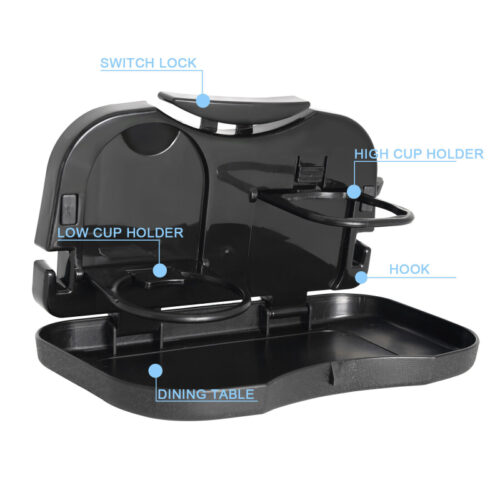 Multifunctional Easy To Install Foldable Car Travel Dining Tray - Image 6
