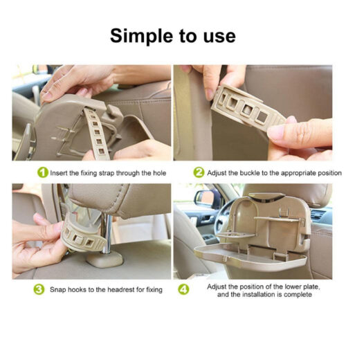 Multifunctional Easy To Install Foldable Car Travel Dining Tray - Image 9