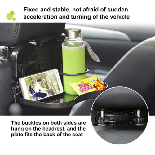 Multifunctional Easy To Install Foldable Car Travel Dining Tray - Image 12