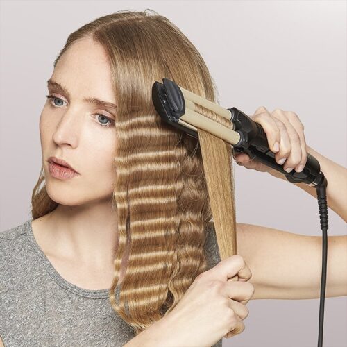 KEMEI Professional Hair Curler With 3 Barrels Big Wave Curling Iron Ceramic Hair Styling Tool - Image 2