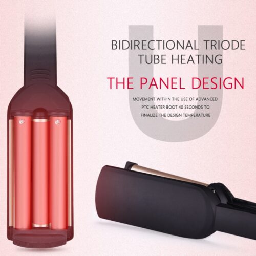 KEMEI Professional Hair Curler With 3 Barrels Big Wave Curling Iron Ceramic Hair Styling Tool - Image 5