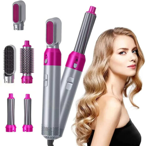 5 In 1 Detachable Hair Dryer Electric Blow Dryer Comb Negative Ion Straightener & Hair Curler - Image 5