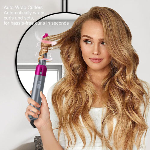 5 In 1 Detachable Hair Dryer Electric Blow Dryer Comb Negative Ion Straightener & Hair Curler - Image 7