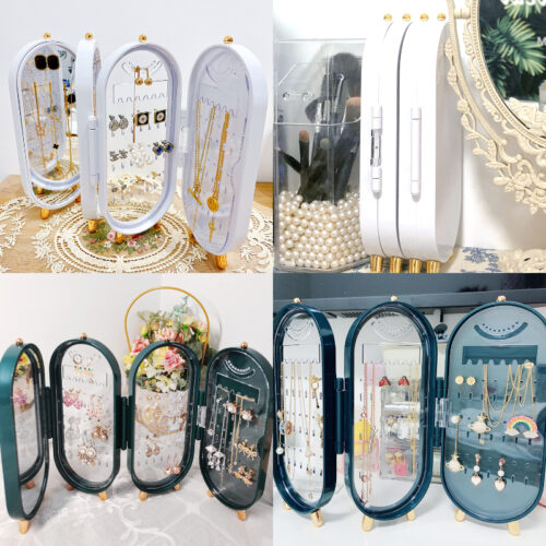 Multi-Functional 4 Layers Dustproof Folding Jewelry Storage Box - Image 8