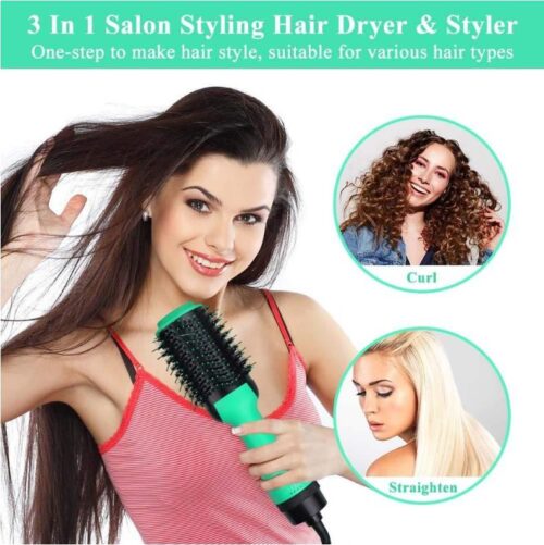 2 In 1 One Step Hair Dryer And Volumizer Warm Air Fast Styling Straightener & Curls Styler - Image 6