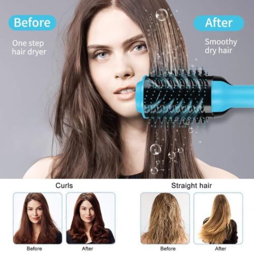 2 In 1 One Step Hair Dryer And Volumizer Warm Air Fast Styling Straightener & Curls Styler - Image 9