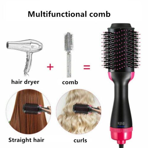 2 In 1 One Step Hair Dryer And Volumizer Warm Air Fast Styling Straightener & Curls Styler - Image 3