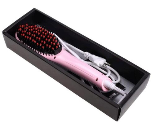 LCD Straightening Fast Smoothing Electric Hair Straightener Brush Ceramic Heating Temperature Display Hair Comb - Image 4