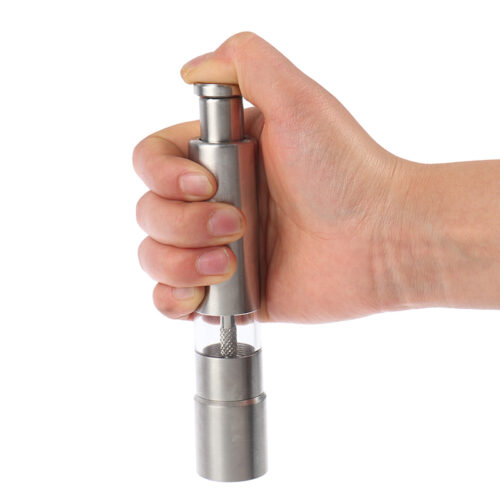 One Handed Operation Thumb Push High Quality Stainless Steel Spice Grinder - Image 13