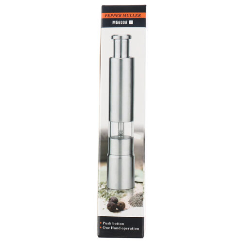 One Handed Operation Thumb Push High Quality Stainless Steel Spice Grinder - Image 14
