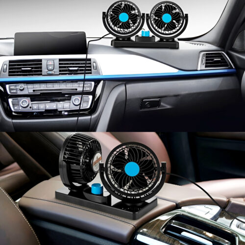 F30 Dual-Headed 360° Rotating Car Fan with Low Noise & Adjustable Airflow - Image 13